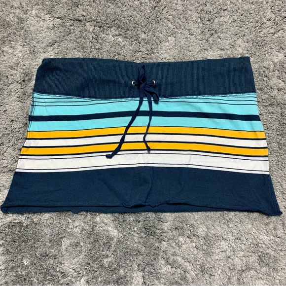 Hollister Dresses & Skirts - Vintage Y2K Hollister Drawstring Striped Micro Mini Skirt
